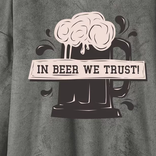 In Beer We Trust Hooded Wearable Blanket