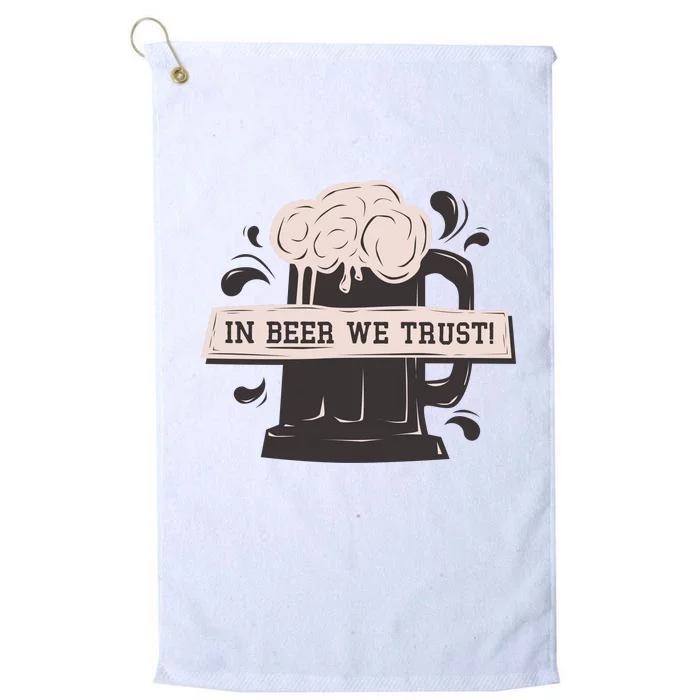 In Beer We Trust Platinum Collection Golf Towel