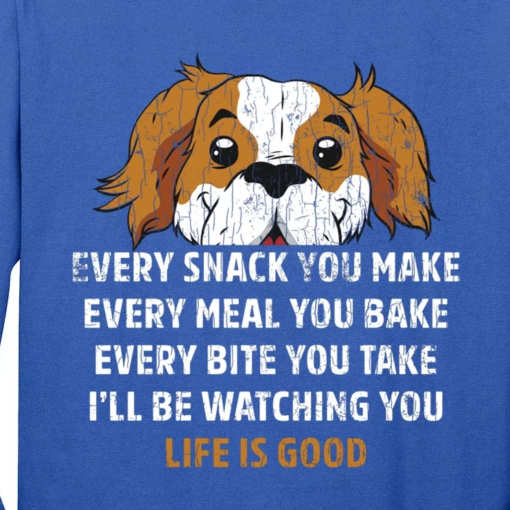 I’ll Be Watching You Funny Dog Lover Owner Dad Graphic Cute Gift Tall Long Sleeve T-Shirt