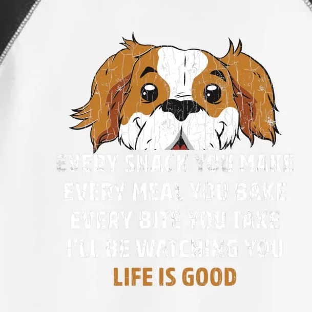 I’ll Be Watching You Funny Dog Lover Owner Dad Graphic Cute Gift Toddler Fine Jersey T-Shirt