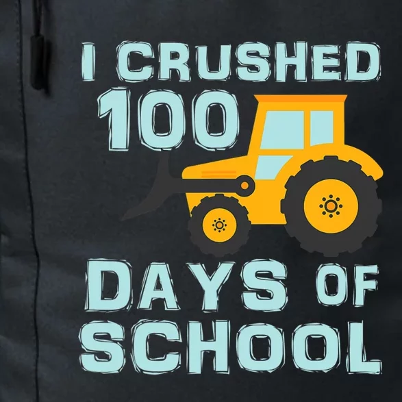 I Crushed 100 Days Of School Tractor Truck Lover Gift Daily Commute Backpack