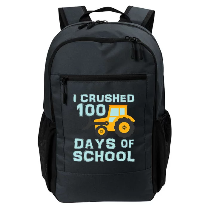 I Crushed 100 Days Of School Tractor Truck Lover Gift Daily Commute Backpack