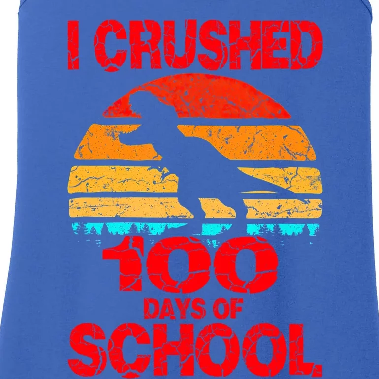 I Crushed 100 Days Of School Dinosaur Gift Gift Ladies Essential Tank