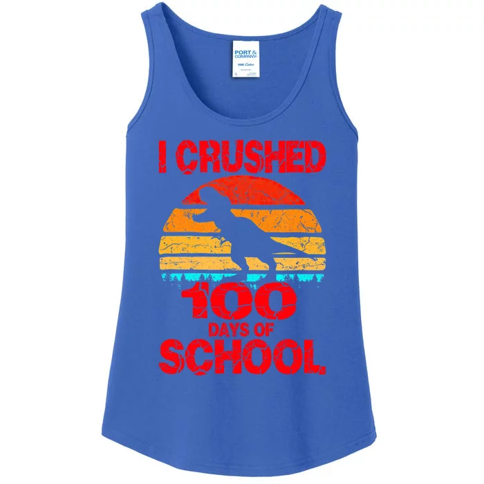 I Crushed 100 Days Of School Dinosaur Gift Gift Ladies Essential Tank