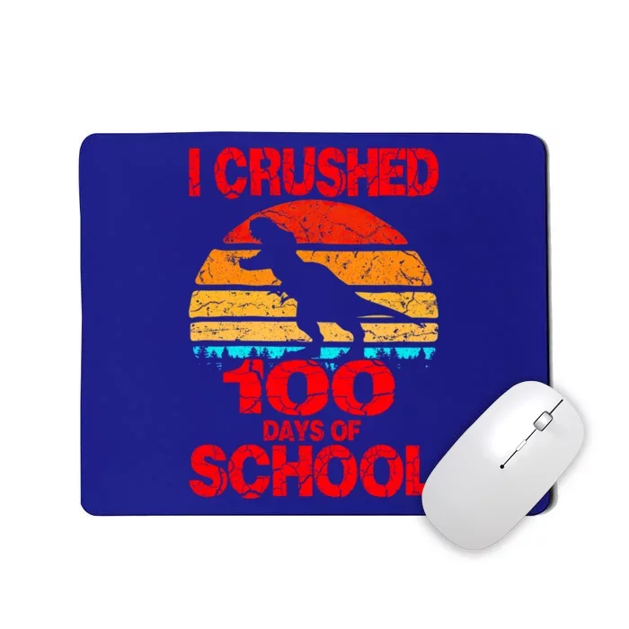 I Crushed 100 Days Of School Dinosaur Gift Gift Mousepad