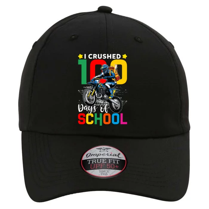 I Crushed 100 Days Of School Dirt Bikers 100 Days Smarter Cool Gift The Original Performance Cap