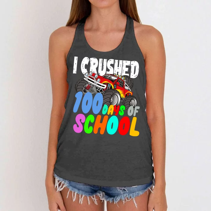 I Crushed 100 Days Of School Women's Knotted Racerback Tank