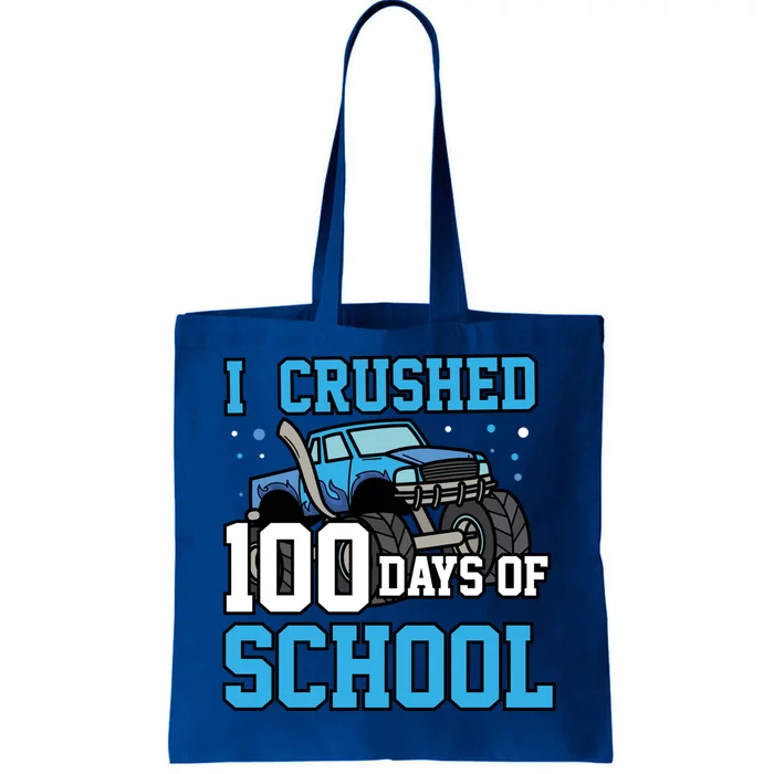 I Crushed 100 Days Of School Monster Truck Gift Tote Bag