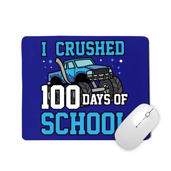 I Crushed 100 Days Of School Monster Truck Gift Mousepad