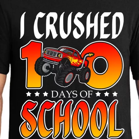 I Crushed 100 Days Of School Racing Truck Racer Schooler Gift Pajama Set