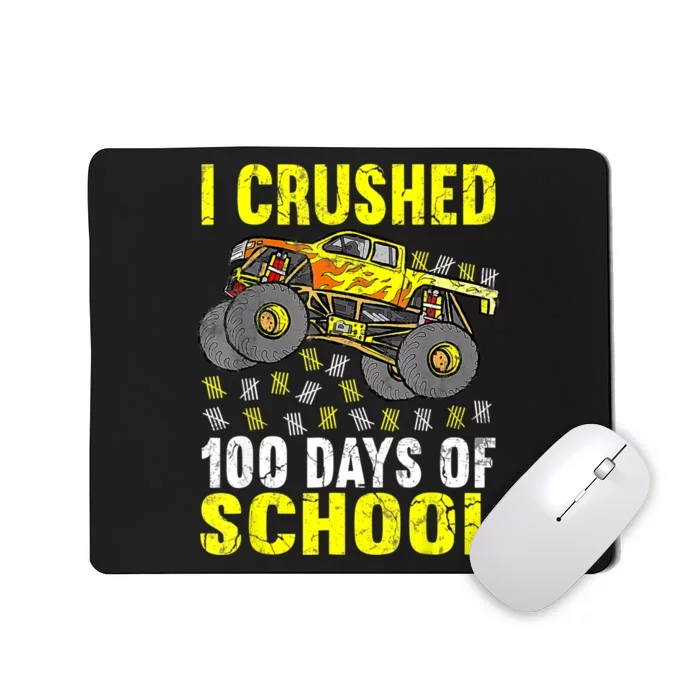 I Crushed 100 Days Of School Monster Truck Mousepad