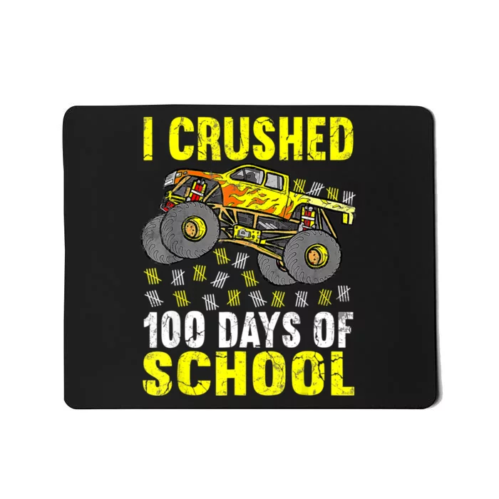 I Crushed 100 Days Of School Monster Truck Mousepad