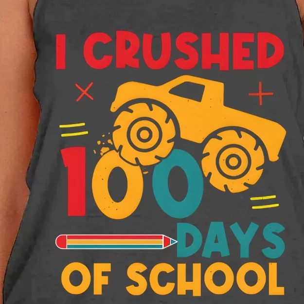 I Crushed 100 Days Of School Women's Knotted Racerback Tank