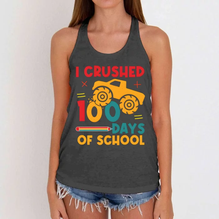 I Crushed 100 Days Of School Women's Knotted Racerback Tank