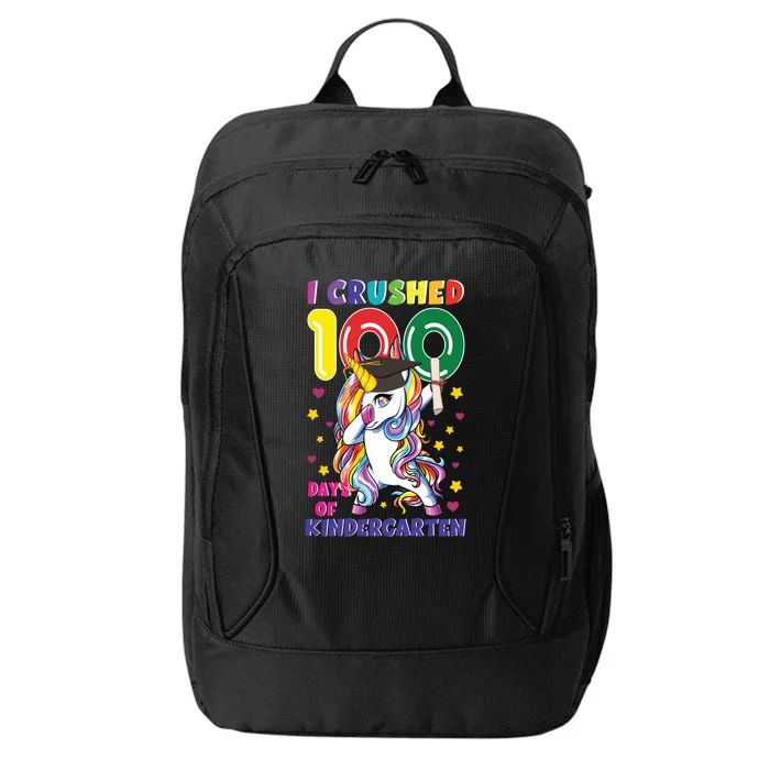 I Crushed 100 Day Of Kindergarten Unicorn Teacher Cute Gift City Backpack