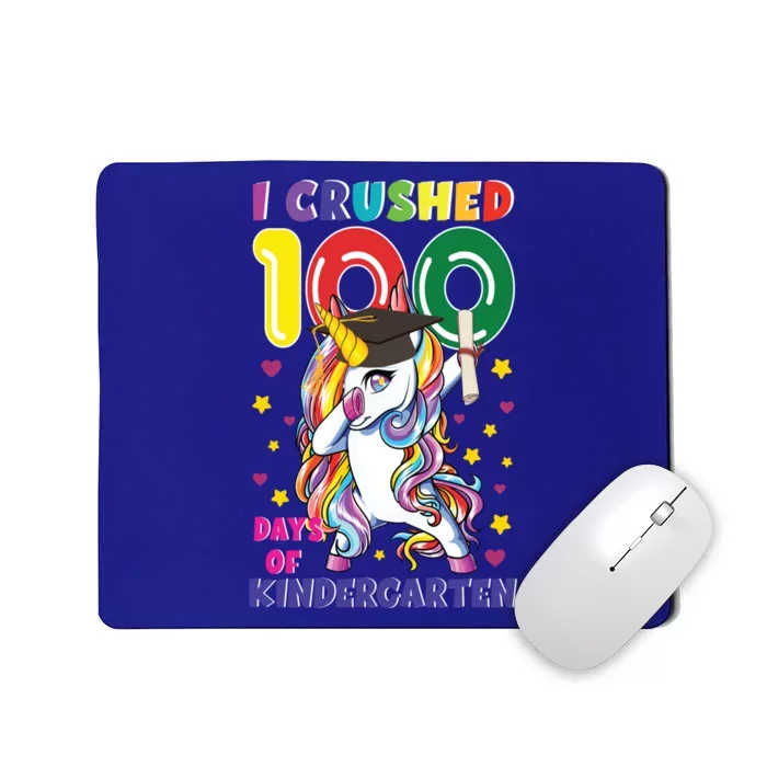 I Crushed 100 Day Of Kindergarten Unicorn Teacher Cute Gift Mousepad