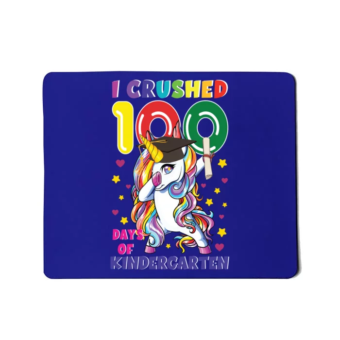 I Crushed 100 Day Of Kindergarten Unicorn Teacher Cute Gift Mousepad