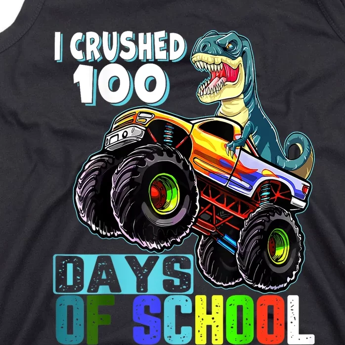 I Crushed 100 Days Of School Funny Trex 100th Day Of School Tank Top