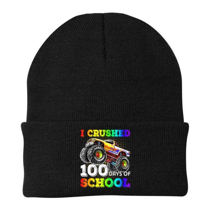 I Crushed 100 Days Of School Monster Truck For Knit Cap Winter Beanie