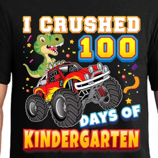 I Crushed 100 Days Of Kindergarten 100th Day School Monster Gift Pajama Set