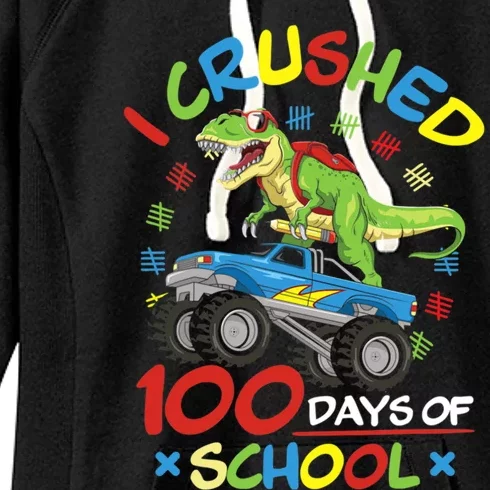 I Crushed 100 Days Of School 100th Day Of School Meaningful Gift Women's Fleece Hoodie