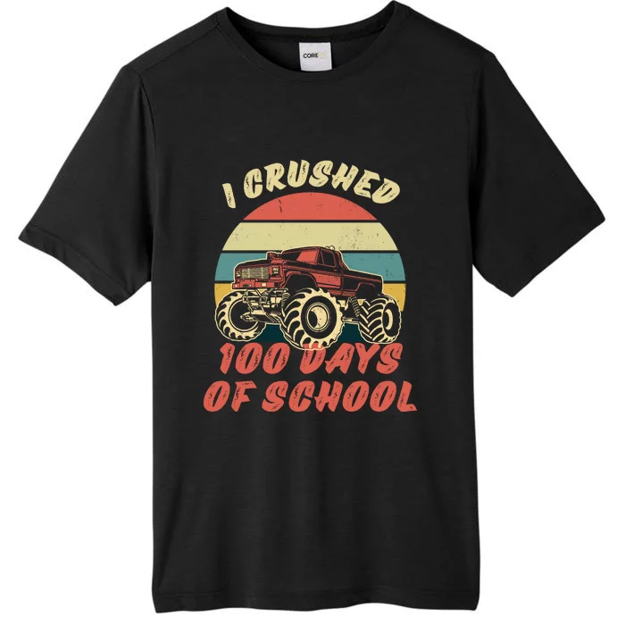 I Crushed 100 Days Of School Funny Retro Vintage ChromaSoft Performance T-Shirt