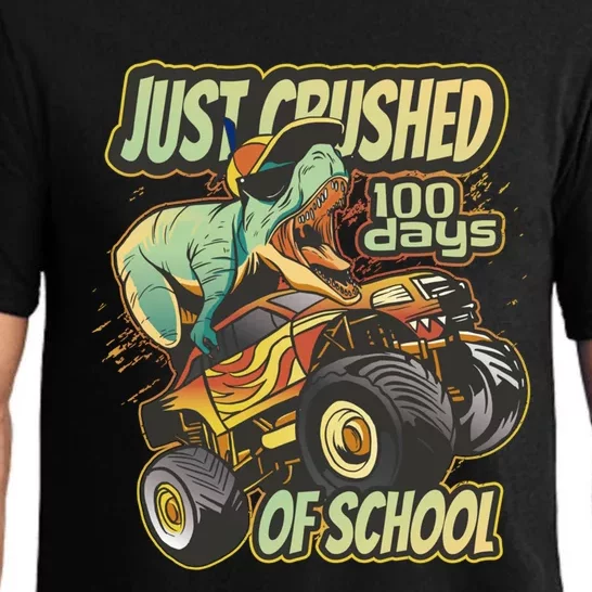 I Crushed 100 Days Of School 100th Day Tgiftrex Funny 100th Gift Pajama Set