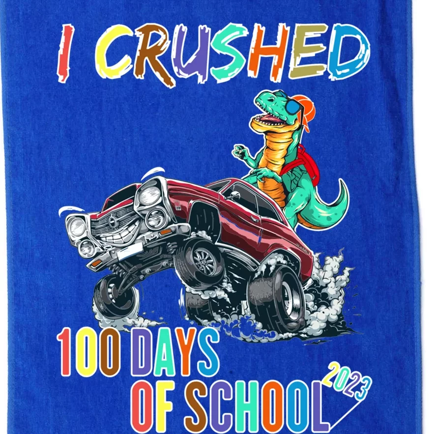 I Crushed 100 Days Of School Cute Gift Platinum Collection Golf Towel