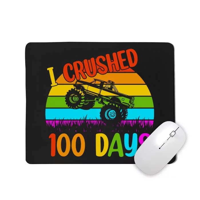 Kids I Crushed 100 Days Of School Boys Monster Mousepad