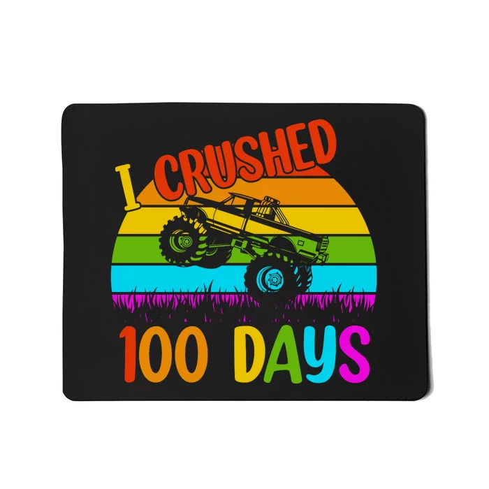 Kids I Crushed 100 Days Of School Boys Monster Mousepad