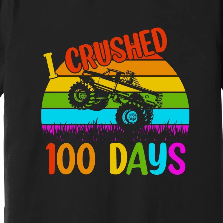 Kids I Crushed 100 Days Of School Boys Monster Premium T-Shirt