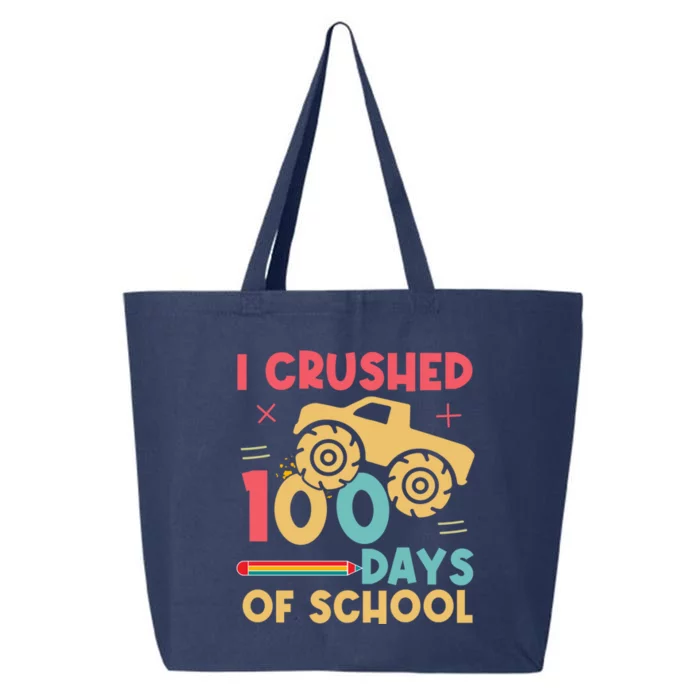 I Crushed 100 Days Of School Monster Truck Design Cute Gift 25L Jumbo Tote