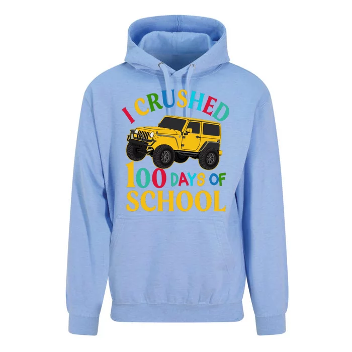 I Crushed 100 Days Of School Unisex Surf Hoodie