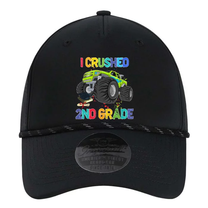 I Crushed 2nd Grade Funny Monster Truck Graduation Gifts Performance The Dyno Cap