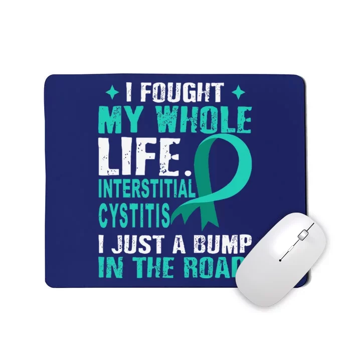 Interstitial Cystitis Awareness Teal Ribbon Support Family Mousepad