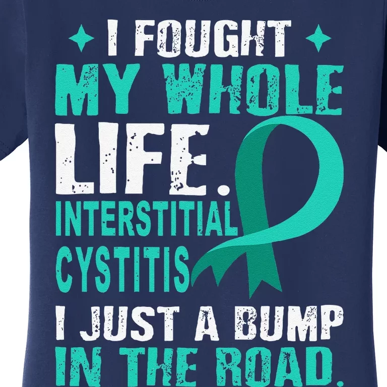 Interstitial Cystitis Awareness Teal Ribbon Support Family Women's T-Shirt