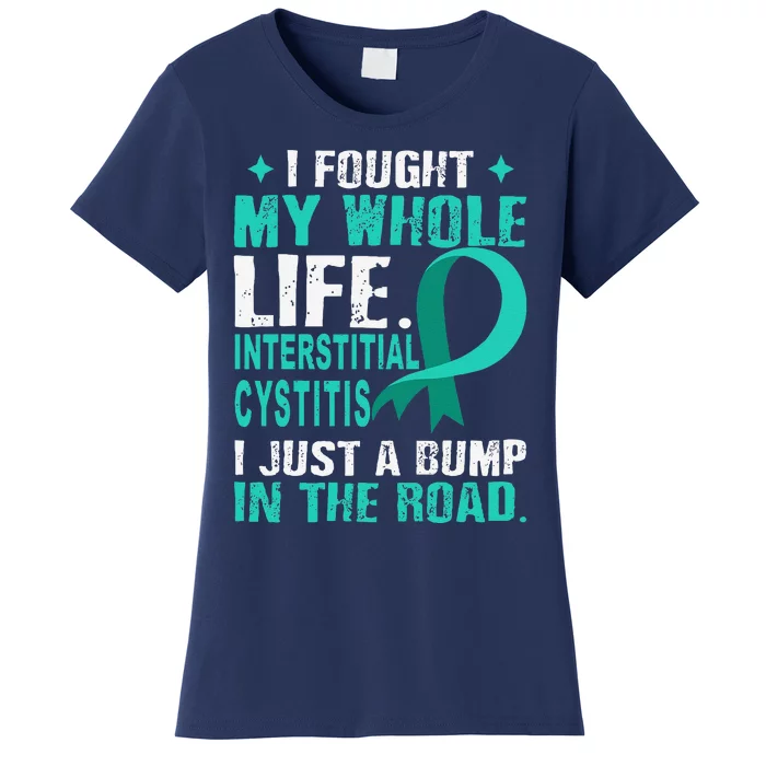 Interstitial Cystitis Awareness Teal Ribbon Support Family Women's T-Shirt