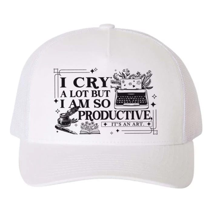 I Cry A Lot But I Am So Productive Ttpd Album Yupoong Adult 5-Panel Trucker Hat