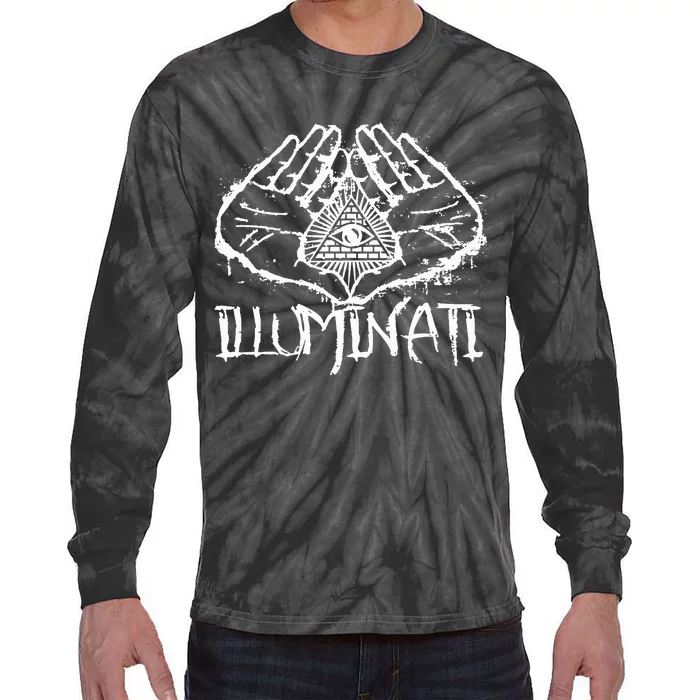 Illuminati Confirmed All Seeing Eye Truther Tie-Dye Long Sleeve Shirt