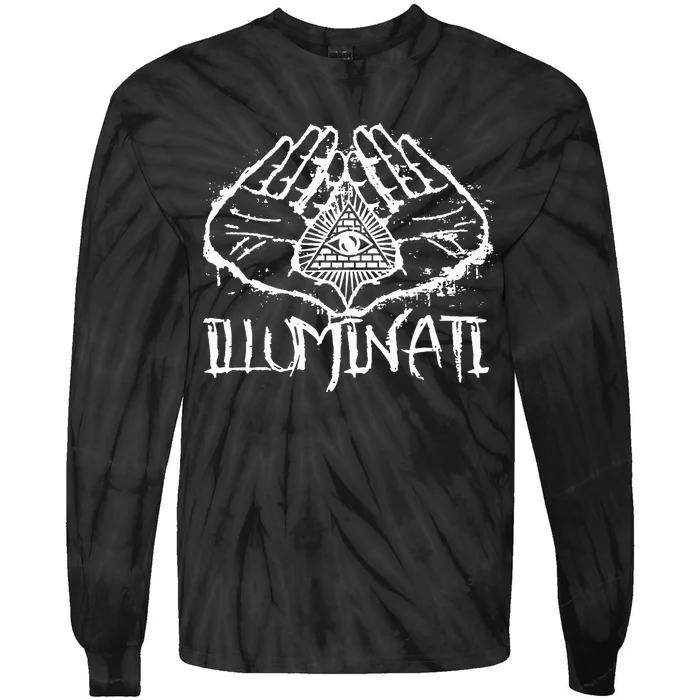 Illuminati Confirmed All Seeing Eye Truther Tie-Dye Long Sleeve Shirt