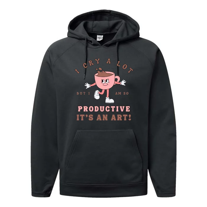 I Cry A Lot But I Am So Productive Taylor Lyrics Ttpd Performance Fleece Hoodie