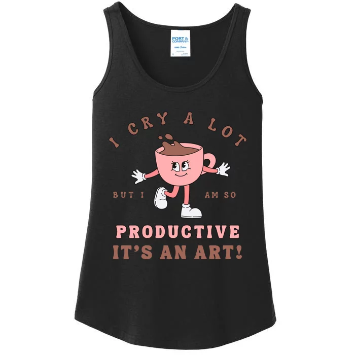 I Cry A Lot But I Am So Productive Taylor Lyrics Ttpd Ladies Essential Tank