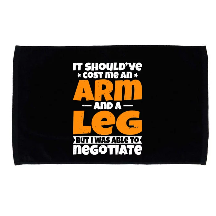 It Cost an Arm and a Leg - Funny Amputation Leg Amputee Microfiber Hand Towel