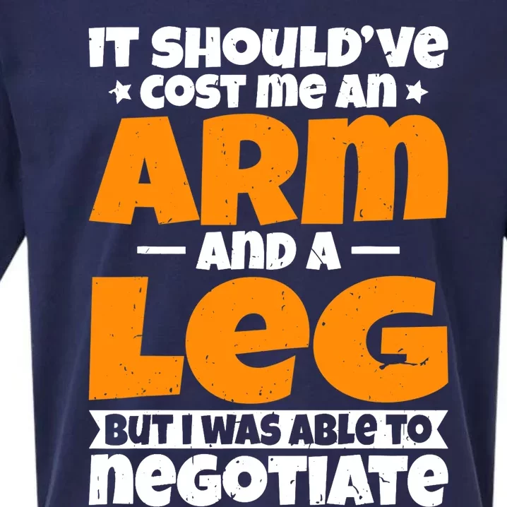 It Cost an Arm and a Leg - Funny Amputation Leg Amputee Sueded Cloud Jersey T-Shirt