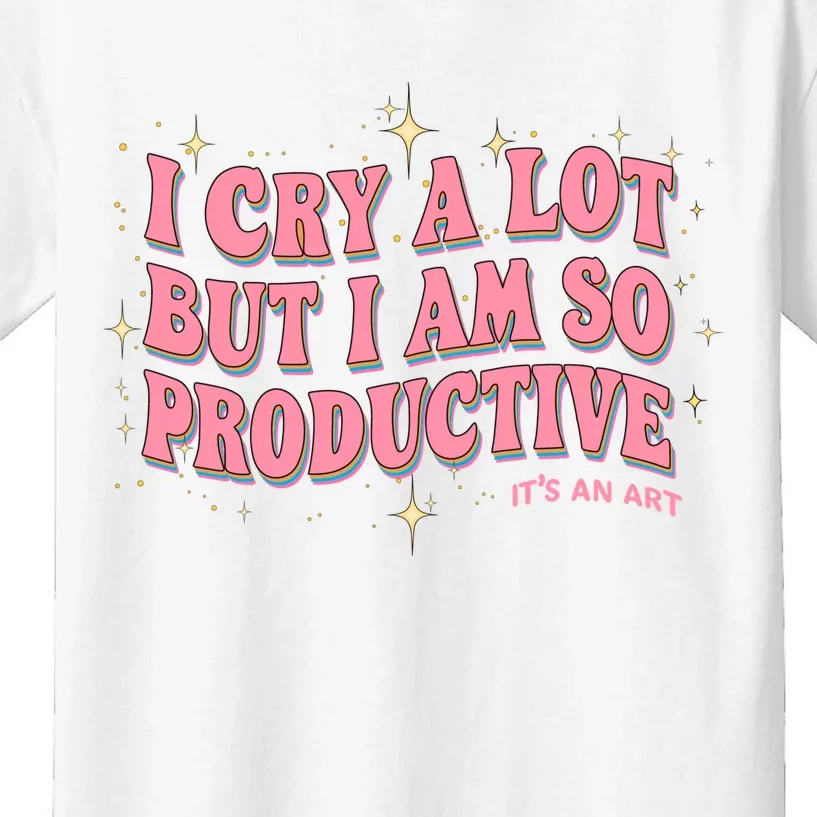 I Cry A Lot But I Am So Productive Its An Art Ttpd Taylor Lover Kids T-Shirt