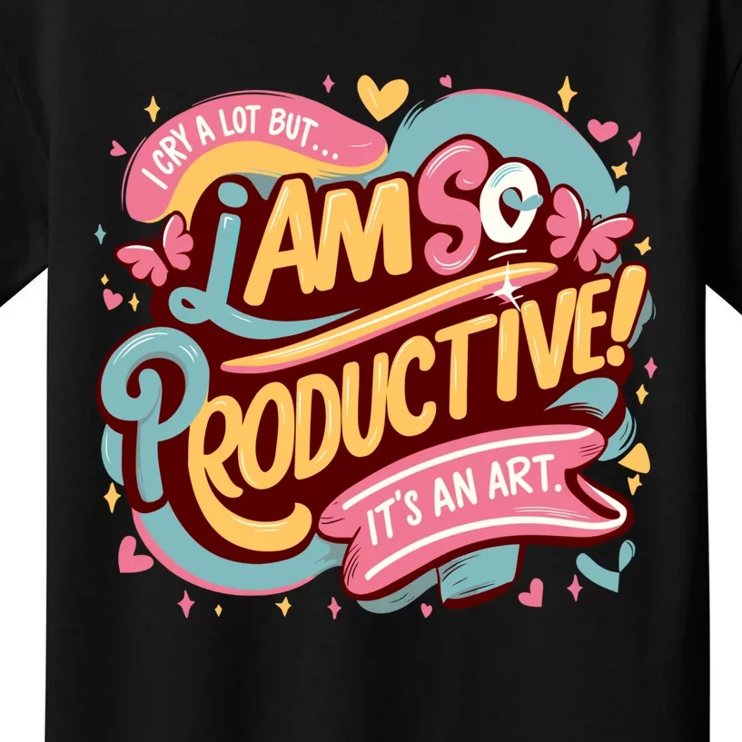 I Cry A Lot I Am So Productive Its An Art Ttpd Taylor Lover Kids T-Shirt