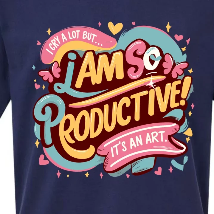 I Cry A Lot I Am So Productive Its An Art Ttpd Taylor Lover Sueded Cloud Jersey T-Shirt