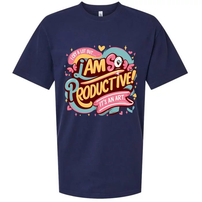 I Cry A Lot I Am So Productive Its An Art Ttpd Taylor Lover Sueded Cloud Jersey T-Shirt