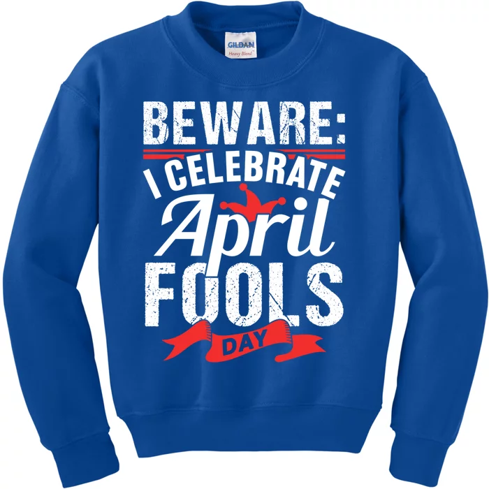 I Celebrate April Fools Day Humor Sayings Joke Sarcastic Great Gift Kids Sweatshirt