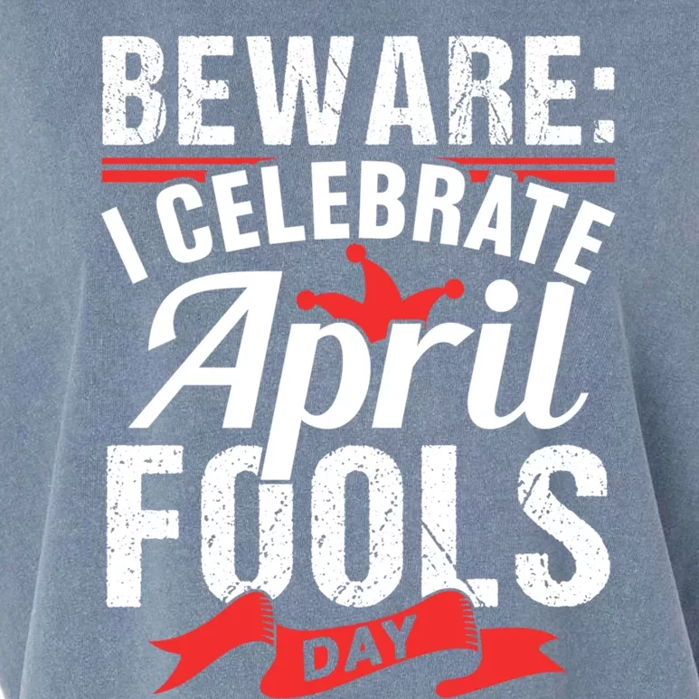 I Celebrate April Fools Day Humor Sayings Joke Sarcastic Great Gift Garment-Dyed Women's Muscle Tee